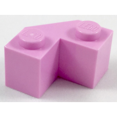 LEGO kocka 2x2 csapott sarokkal, világos rózsaszín (87620)